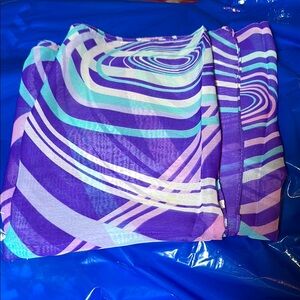 Purple and Blue Women's polyester 24” x 72”